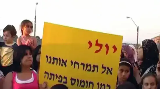 מפגינים דרוזים מוחים נגד יולי תמיר