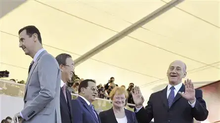 ראש הממשלה אהוד אולמרט ונשיא סוריה בשאר אסד