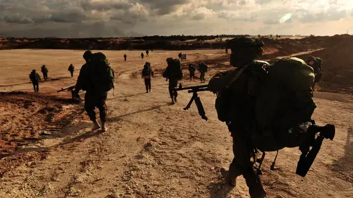 כוחות מילואים בכניסה לרצועת עזה