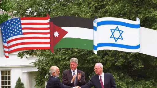 טקס הסכם השלום בין ישראל לירדן