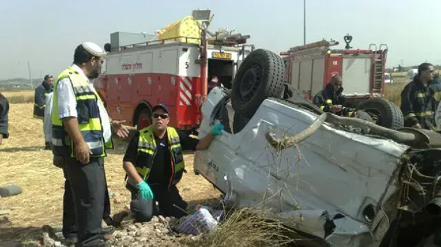 תאונת דרכים בצומת בנימין בכניסה לכפר סבא
