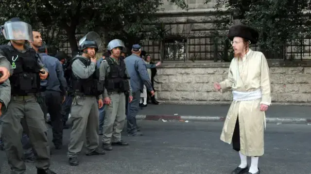 הפגנת חרדים בירושלים נגד פתיחת חניון ספרא בשבת 
