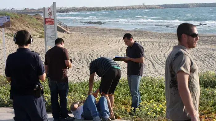 שחזור הלינץ' בחוף תל ברוך