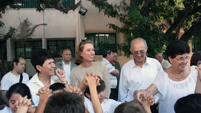 יו"ר האופוזיציה, ציפי לבני בביקור בב"יס "בית חינוך צופית" במושב צופית