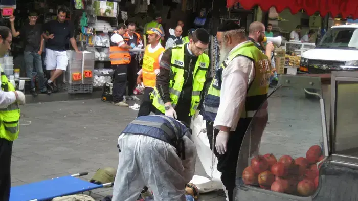 תרגיל אירוע רב נפגעים בשוק מחנה יהודה בירושלים