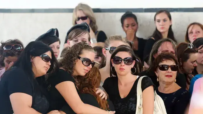 הלוויה של לאה דרנקין מאשקלון שנאנסה ונרצחה סמוך לקיבוץ זיקים 
