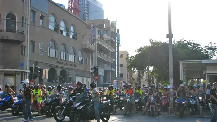 מחאת הרוכבים מתפשטת בשדרות רוטשילד בתל אביב