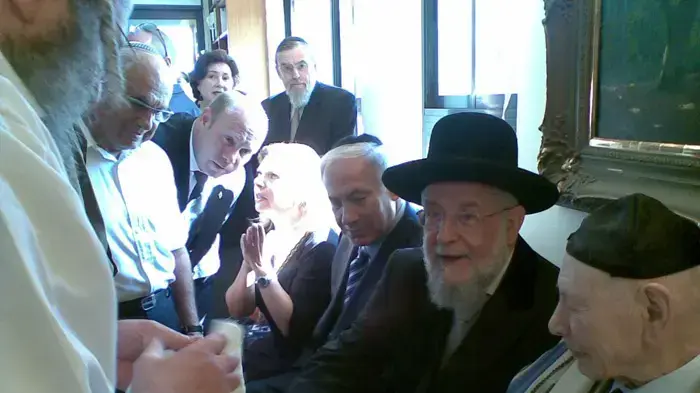נתניהו בברית מילה לנכדו