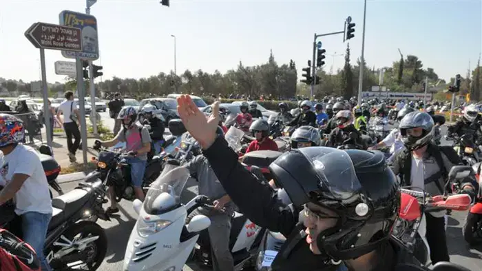 מחאת האופנוענים בירושלים  