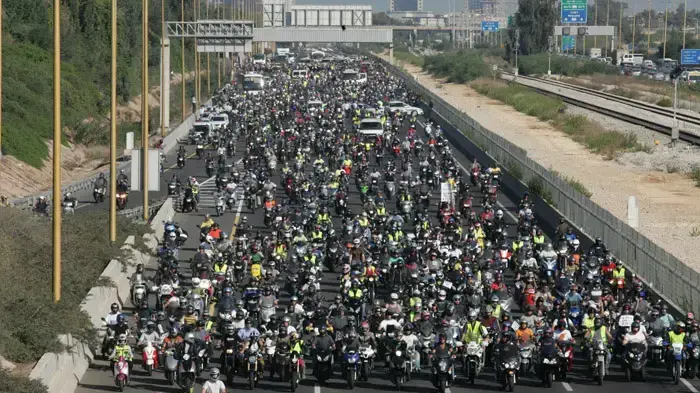 מחאת האופנוענים בכבישי איילון נובמבר 2009 