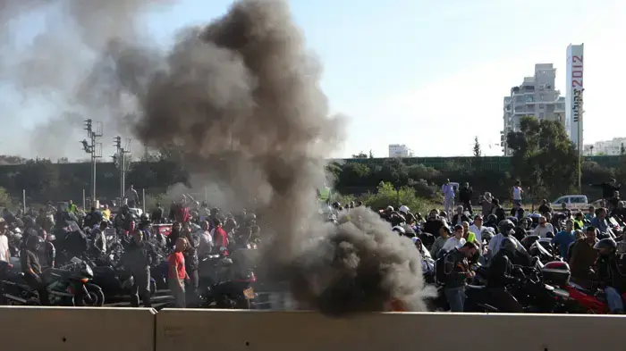 מחאת האופנוענים בכבישי איילון נובמבר 2009 