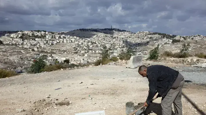 הנחת אבן פינה לשכונה יהודית בג'בל מוכבר הנחת אבן פינה לשכונה יהודית בג'בל מוכבר