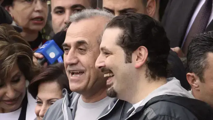 ראש ממשלת לבנון סעד אל חרירי משתתף במרתון בביירות