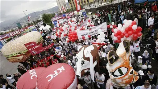 ראש ממשלת לבנון סעד אל חרירי משתתף במרתון בביירות