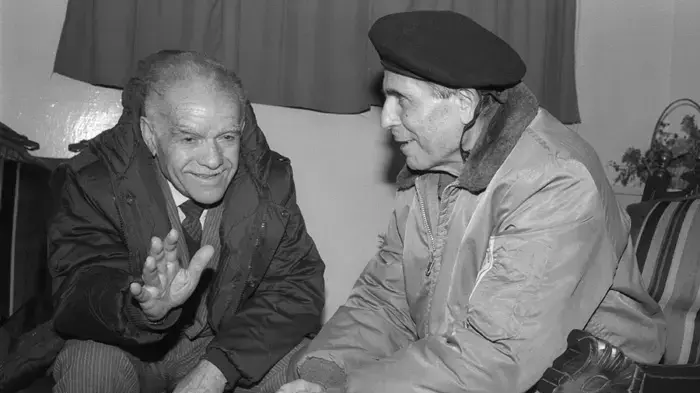 מפקד צד''ל אנטואן לחאד בפגישה עם יצחק שמיר  1989