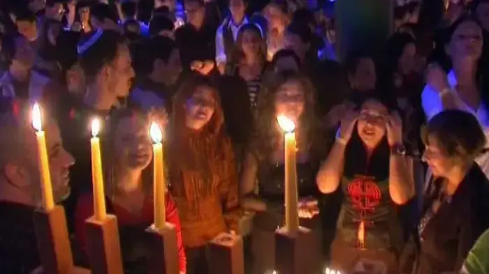 שיא עולם בהדלקת נרות חנוכה במוסקבה שיא עולם בהדלקת נרות חנוכה במוסקבה