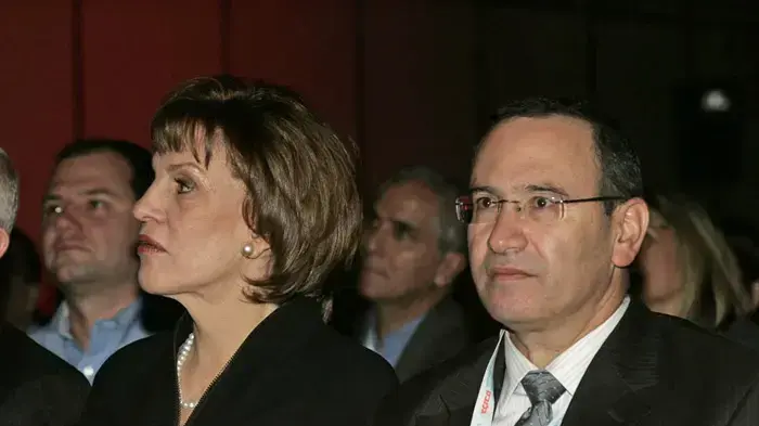מנכ"ל בנק לאומי גליה מאור והמפקח על הבנקים רוני חזקיהו בועידת ישראל לעסקים