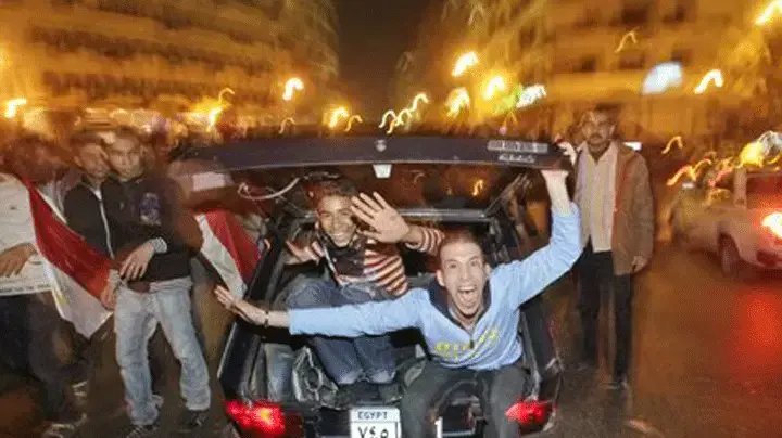 אוהדי מצרים חוגגים את הניצחון בגביע אפריקה