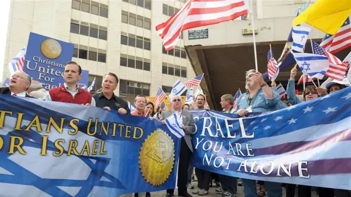 מצעד תמיכה בישראל של ארגון  Christians united for Israel מרץ 2010   