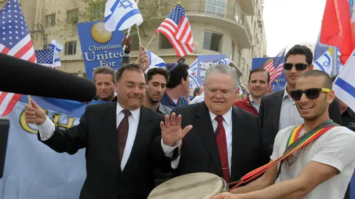 מצעד תמיכה בישראל של ארגון  Christians united for Israel מרץ 2010   