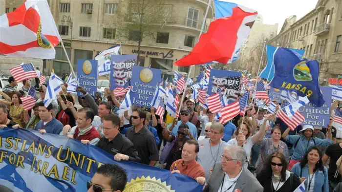 מצעד תמיכה בישראל של ארגון  Christians united for Israel מרץ 2010  