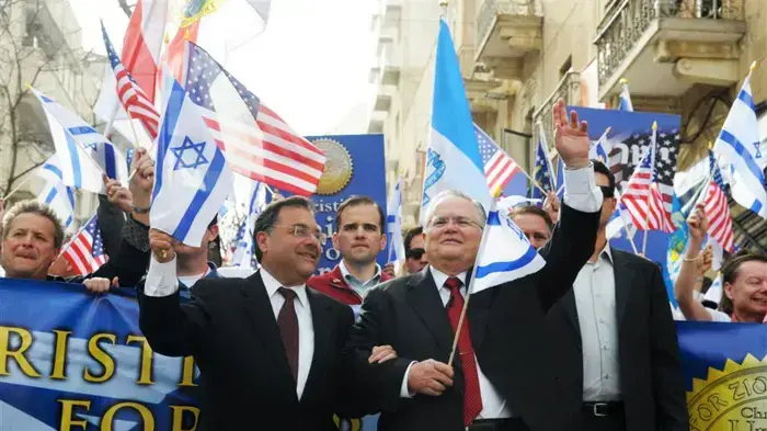 מצעד תמיכה בישראל של ארגון  Christians united for Israel מרץ 2010  