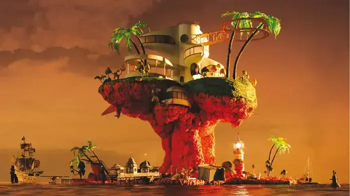 עטיפת האלבום Plastic Beach של הגורילאז עטיפת האלבום Plastic Beach של הגורילאז