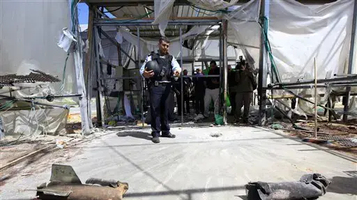 החממה בה פגע קסאם שהרג עובד תאילנדי בנתיב העשרה