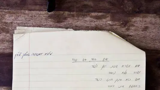 "איש בודד, איש נודד" מתוך מחברות השירים של שמוליק צ'יזיק