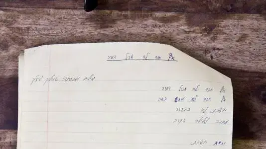 "אף אחד לא מזיל דמעה" מתוך מחברות השירים של שמוליק צ'יזיק