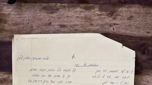 "כתובת על הקיר" מתוך מחברות השירים של שמוליק צ'יזיק