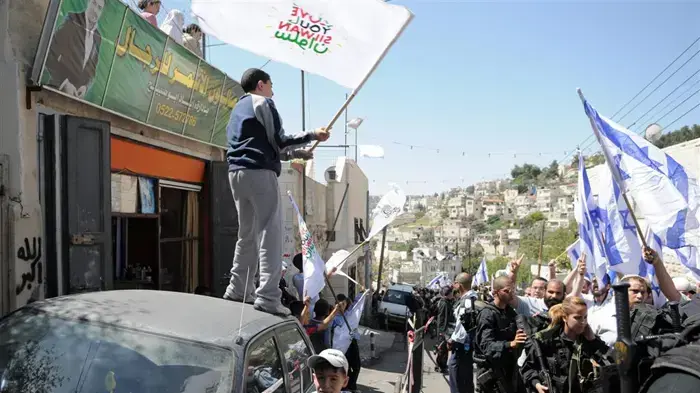 צעדת הימין היום בכפר סילוואן ביוזמתם של איתמר בן גביר וברוך מרזל- אפריל 2010 