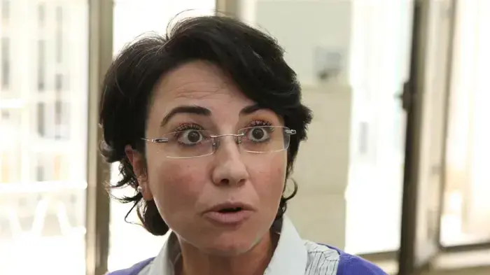 חנין זועבי בזמן ערעור ראאד סלאח בבית המשפט העליון בירושלים  יוני 2010 