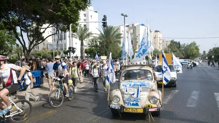 יומה התשיעי של צעדת משפחת שליט יולי 2010      