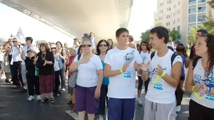 יומה האחרון של צעדת משפחת שליט- הצעדה מגיעה לירושלים, יולי 2010