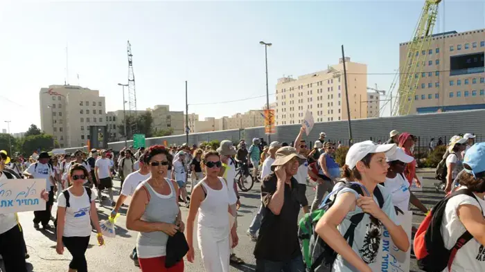 יומה האחרון של צעדת משפחת שליט- הצעדה מגיעה לירושלים, יולי 2010