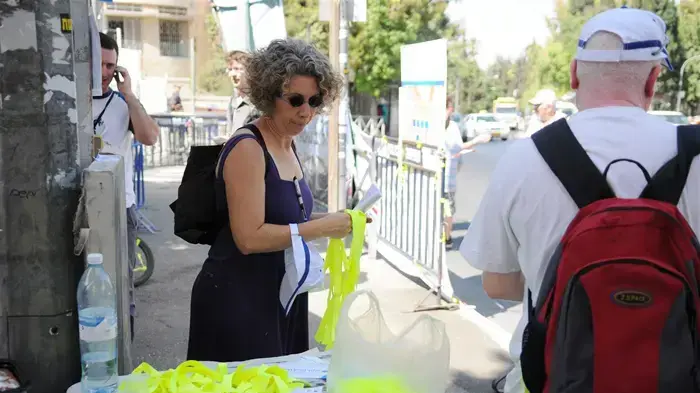 מאהל המחאה של משפחת שליט בירושלים