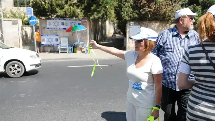 מאהל המחאה של משפחת שליט בירושלים