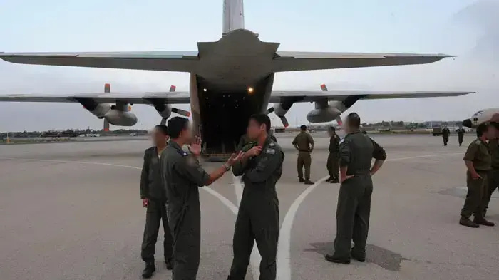 התארגנות משלחת צה"ל לאיזור התרסקות היסעור ברומניה יולי 2010