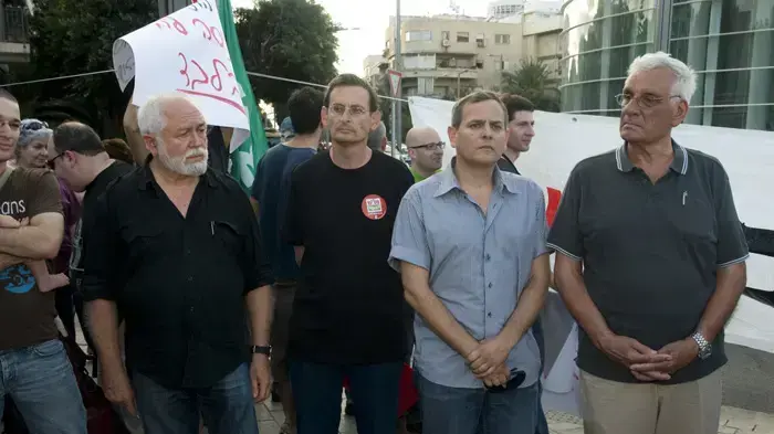 הפגנת שלום עכשיו לתמיכה בשחקני התאטרון, אוגוסט 2010