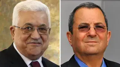 אהוד ברק ואבו מאזן אילוסטרציה אהוד ברק ואבו מאזן אילוסטרציה