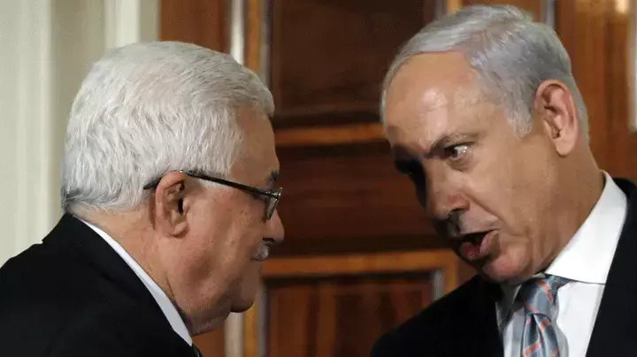 בנימין נתניהו ואבו מאזן בבית הלבן, ערב לפני השקת השיחות הישירות
