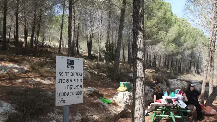 מטיילים בסטף שבהרי ירושלים, סוכות 2010.