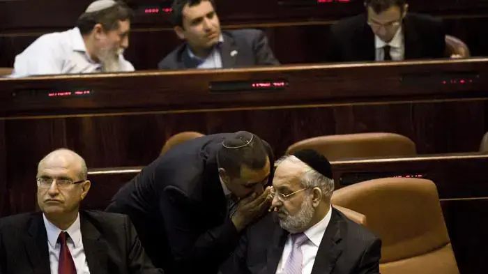 אבישי ברוורמן ומשולם נהרי בפתיחת מושב הכנסת, אוקטובר 2010