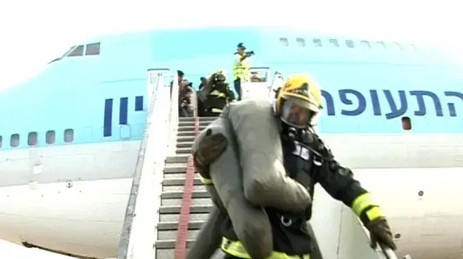 כוחות הביטחון תרגלו התרסקות מטוס נוסעים