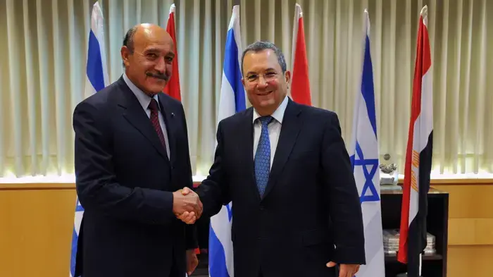 שר הביטחון, אהוד ברק, עם שר המודיעין המצרי, עומר סולימאן שר הביטחון, אהוד ברק, עם שר המודיעין המצרי, עומר סולימאן