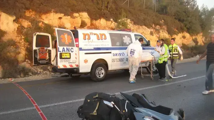 תאונה בה נהרג רוכב אופנוע בכניסה להר אדר