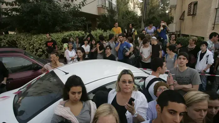 הרחוב ברעננה בו גרו נטלי ורוני אלוני שנרצחו על ידי אמן, נובמבר 2010