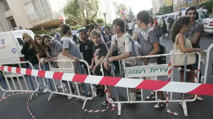 הרחוב ברעננה בו גרו נטלי ורוני אלוני שנרצחו על ידי אמן, נובמבר 2010