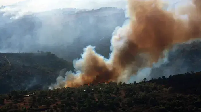 שריפה בכרמל, תצפית מגג אוניברסיטת חיפה, שישי, דצמבר 2010